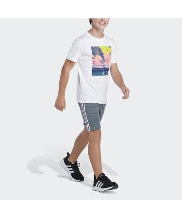 adidas Boys' Short Sleeve Graphic T-Shirt - White (Medium) - Buy Online on GoSupps.com