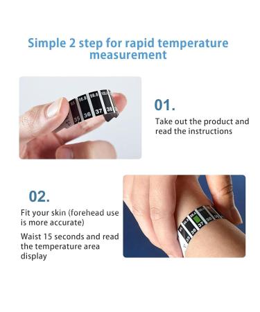 20-Piece Reusable Forehead Thermometer Stickers for Children | Fever Strips & Ear Thermometer Stickers | Home & Travel Use - Buy Online on GoSupps.com