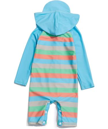 BONVERANO Baby Boys Full-Zip Hoodie Swimsuit with UPF 50+ Sun Protection | 6-9 Months - Buy Online on GoSupps.com