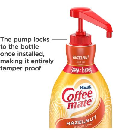 Coffee mate Hazelnut Liquid Concentrate 1.5 Liter Pump Bottle with World Food Shop Scoop - Buy Online on GoSupps.com