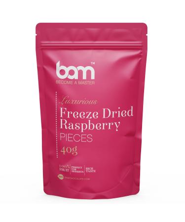 BAM Freeze Dried Raspberries 40 g Natural Fruits Perfect Sweets Rich Taste