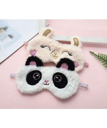Hg Kangqi Alpaca Cartoon Sleeping Mask | Animal Eye Cover for Women and Kids - Buy Online on GoSupps.com