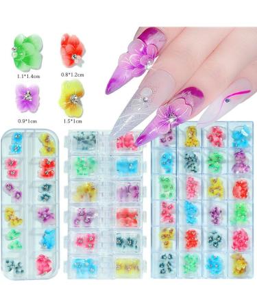 Charm for Manicure DIY Vintage Gradient Flower Rhinestone 5D Relief Nail Art Decoration(02) - Buy Online on GoSupps.com