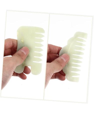 Tovinanna 2-Piece Jade Comb Set | Gua Sha & Scalp Massage Tools for Ultimate Relaxation - Buy Online on GoSupps.com