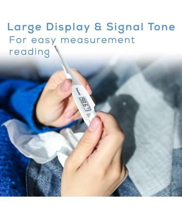 Beurer FT13 Clinical Thermometer for Adults - Oral Fever Thermometer with Fever Alarm - 30 Second Measurement - C/F Switchable Tip - White - Buy Online on GoSupps.com