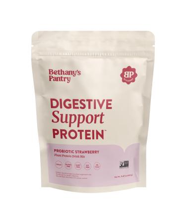 BETHANY'S PANTRY Digestive Support Protein - Probiotics for Digestive Health Strawberry - Clean Lean Protein - Premium Vegan Pea Protein Powder Plant Based - 20 Servings 1lb (Pack of 1)
