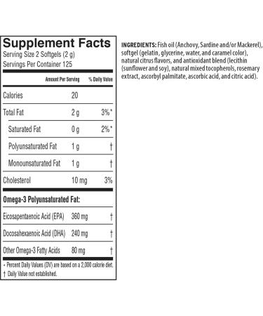 Barlean's Fresh Catch Fish Oil - Omega-3 EPADHA Supplement, Orange Flavor, 250 Softgels - Buy Online on GoSupps.com