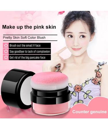 Oil Control Air Cushion Blush Loose Blush Powder Air Cushion Blush Highly Pigmented Includes Soft Mushroom Puff (B) - Buy Online on GoSupps.com