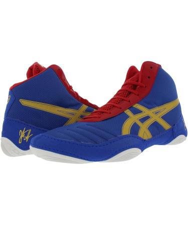 ASICS Men's JB Elite V2.0 Wrestling Shoes - Jet Blue/Olympic Gold/Red, Size 11 - Buy Online on GoSupps.com