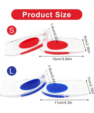 Silicone Heel Cups for Cracked Heels - 4 Pack Comfort Cushions for Plantar Fasciitis & Heel Pain Relief | WLLHYF - Buy Online on GoSupps.com