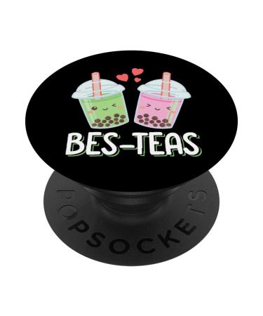 Bes Teas - Besties Kawaii Bubble Tea PopSockets PopGrip: Swappable Grip for Phones & Tablets Standard