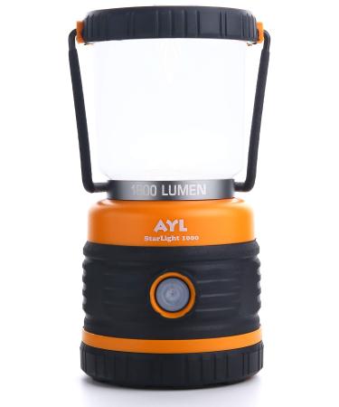 AYL LED Camping Lantern, Battery Powered LED 1800LM, 4 Camping Lights Modes, Perfect Lantern Flashlight for Hurricane, Emergency Light, Storm, Power Outages, Survival Kits, Hiking, Fishing, Tent, Home
