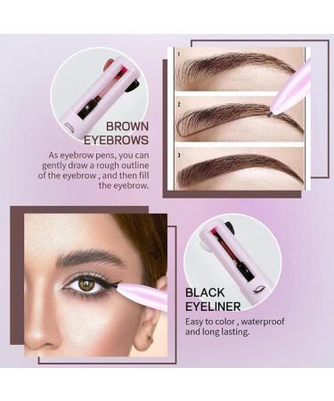 Koawensa 4 in 1 Makeup Pen Touch Up Eyebrow Pencil Waterproof Eyebrow Pencil 4 Colors Multifunction Beauty Pen 02 - Buy Online on GoSupps.com