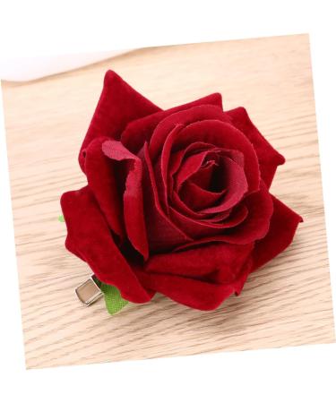 minkissy 2 1 Flower Hair Accessories Bridal Hair Clip Fall Decor Flower Brouch Rose Clip Scarf Pin Artificial Flower Hairpin Hair Comb Rose Hair Clip Flower Hair Clip Rose Brooch Pin Hawaii medium Rosso - Buy Online on GoSupps.com