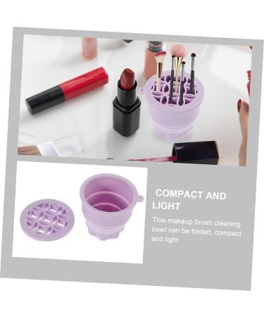 Mipcase Tool Makeup Brush Makeup Cleaner for Brush Cleaner Mat Brush Cleaning Cup Brush Cleaning Pad Silicone Brush Scrubber Washer Cosmetic Silica Gel Purple 9.2X9.2X8.6CM Purple - Buy Online on GoSupps.com