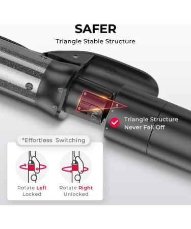 TYMO Curling Iron Set - 3 in 1 Professional Ionic Hair Curler with 5 Temp Settings Dual Voltage & Fast Heating for Defined Curls & Beach Waves - Travel Friendly Black - Buy Online on GoSupps.com