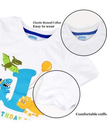 AMZTM 1st Boy Dinosaur Birthday Shirt - Toddler Baby Outfit - Size 80 White - Buy Online on GoSupps.com