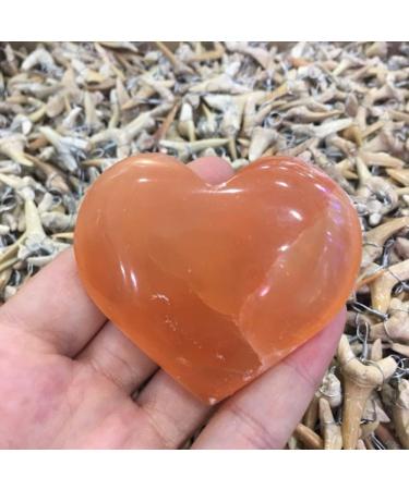 Big Size Natural Orange Selenite Heart Crystals Specimen for Home Decoration s - Buy Online on GoSupps.com