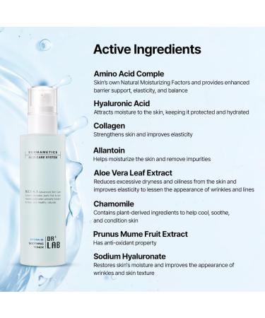 DR+LAB Hydra-15 Soothing Toner 5.07 fl oz /150ml Deep Hydrating Moisturizing for Dry, Sensitive Skin with Hyaluronic Acid Korean Skincare - Buy Online on GoSupps.com