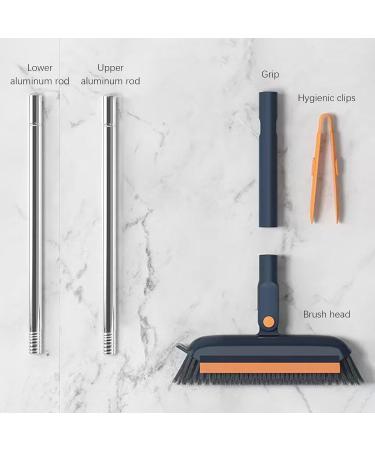Long Handle Scrub Brush - 4-in-1 Scrub Brushes Cleaning Tool Cleaning Supplies - Bathroom Scrubber Shower Cleaner with Extended Removable Handle for Bathroom Toilet Blue - Buy Online on GoSupps.com