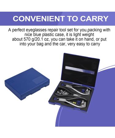 Professional Eye Glass Repairing Tools Kit Rimless Eye Glass Repairing Kit lasses Repair Pliers Rimless Glasses Frame Eyeglass Optical Kit with Storage Box - Buy Online on GoSupps.com