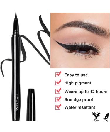 2 Packs Super Slim Precise Felt Tip Liquid Eyeliner Pen & Dual Ended Winged Eyeliner Stamp Waterproof Long Lasting Smudge-proof Liquid Eye Makeup Seal Stamp Tool for Wing or Cat Eye - Buy Online on GoSupps.com