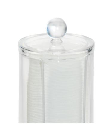 Fantasia Acrylic Cotton Pad Stand with Lid - 20.5 cm Height Empty (1 Piece) | Premium Quality for Stylish Organization - Buy Online on GoSupps.com