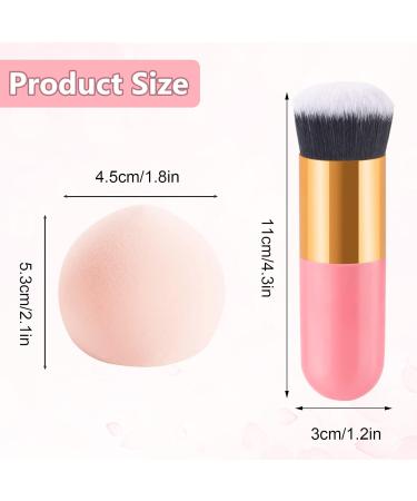 3Pcs Ultra Soft Marshmallow Sponge Makeup Set | Pink Beauty Blenders | Latex Free | Concealer Blender & Foundation Sponge | Includes Makeup Egg & Brush | Ideal for Liquid Foundation, Powder, Cream | Achieve Flawless Makeup Application - Buy Online on GoSupps.com