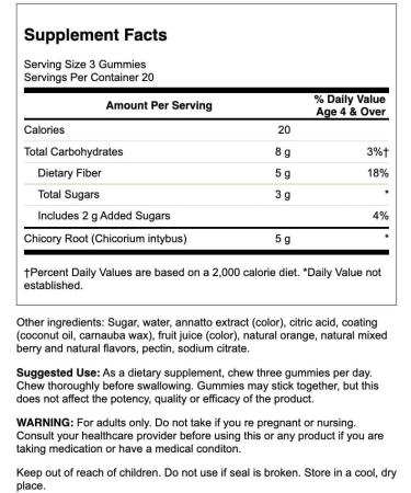 Swanson Mixed Berry Fiber Gummies - Promote Digestive Health and Regularity - 60 Gummies, 5g Each - Buy Online on GoSupps.com