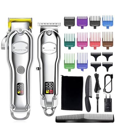 Hair Clippers Professional grooming hair trimmer kit cord cordless powerful LED electric washable hair clipper adjustable salon haircut home With Box