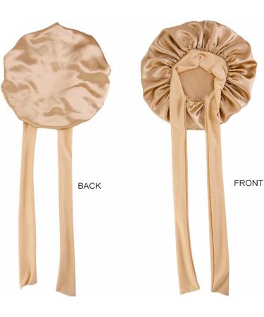 Satin Bonnet Caps for Black Women - 6 Pieces Sleeping Bonnets with Stretchy Tie Band for Hair Care - Buy Online on GoSupps.com