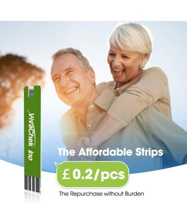 VivaChek Ino Diabete Test Strips x 100 + Lancets x 100 - No Coding Blood Glucose Test - UK Diabetics - VivaChek Ino - 100 strips - Buy Online on GoSupps.com