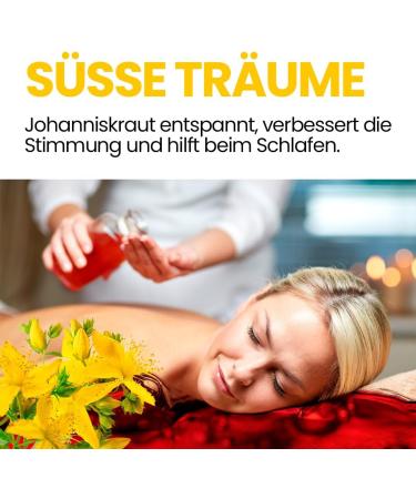 Hypericum Drops Relaxing Massage Oil | 100% Pure St. John's Wort Oil Forte - 200 ml for Scars & Pregnancy Strips - International Shipping Available - Buy Online on GoSupps.com