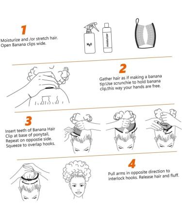 POPETPOP Banana Side Comb Hair Clips for Women Thick French Hair Comb Stretch French Hair Clips Banana Clip Natural Hair Accessories Banana Hair Claw Small Wrought Iron Miss The Lazy Cute - Buy Online on GoSupps.com