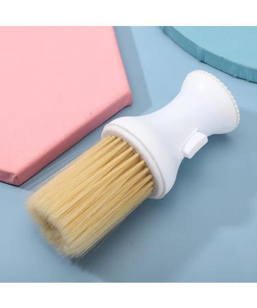 Soft Hair Neck Duster Brush with Talcum Powder Press Salon & Travel Styling Tool for Fine & Soft Hair (White) - Buy Online on GoSupps.com
