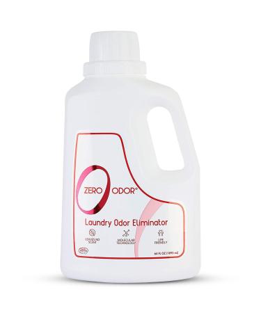 Zero Odor  Laundry Odor Eliminator  Patented Molecular Technology Best For Clothes, Towels & Linens, Shoes, Bags, Etc. - Smell Great Again, 64oz
