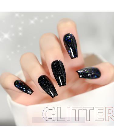 GAOY Glitter Gel Top Coat 16ml - Silver Iridescent Sparkly No Wipe Clear Finish Gel - Soak Off UV LED Nail Art Top Coat - Buy Online on GoSupps.com