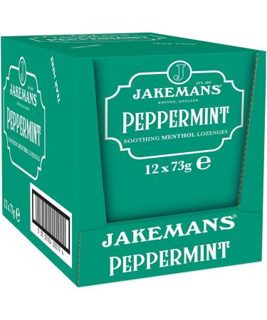 Jakemans Peppermint 73g - Pack of 12 - Soothing Menthol Sweets - Suitable For Vegetarians - Buy Online on GoSupps.com