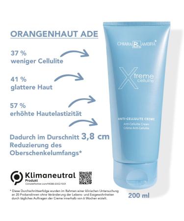 Chiara Ambra Xtreme Cellulite Cream 200 ml | Anti-Cellulite & Skin Tightening | Moisturizing & Dermatologically Tested | Made in Germany - Buy Online on GoSupps.com