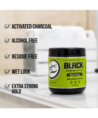 Rolda Black Styling Hair Gel Extra Strong Hold 17.6oz - 1.1 Pound - Buy Online on GoSupps.com