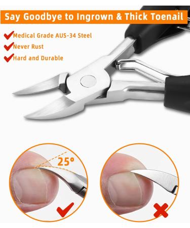 Zawaer Professional Nail Scissors Set Stainless Steel Manicure Set Sharp Nail Clippers for Thick and Ingrown Toenails 7 Pieces Pedicure Set Nail Scissors Toenails with Nail Clippers and Cuticle - Buy Online on GoSupps.com