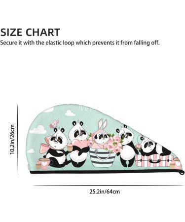 Buy Cute Panda Hair Towel Wrap | Fast Drying Towel Turban for Quick Hair Drying - International Shipping Available - Buy Online on GoSupps.com