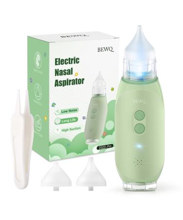 Nasal Aspirator for Baby  Electric Baby Nasal Aspirator for Toddler  Automatic Baby Nose Sucker with Self-Cleaning  Light and Music Function Baby Nose Cleaner with 3 Levels Suction and 2 Silicone Tips