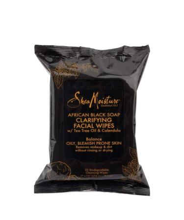 SheaMoisture African Black Soap Clarifying Facial Wipes 30 Wipes