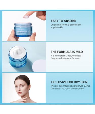 Face Moisturizer for Women with Hyaluronic Acid - Skincare Face Cream for Women - Moisturizing Face Cream for Dry Skin - Mild Formula & Easy to Absorb - Face Moisturiser for Anti Aging Reduce Dullness - Buy Online on GoSupps.com
