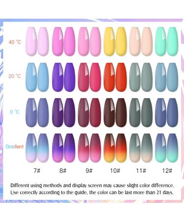 Biutee Color Changing Gel Nail Polish Set - 6 Pcs Temperature Mood Change Kit (8 ml) - Buy Online on GoSupps.com