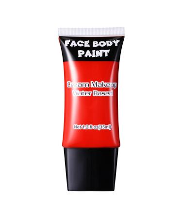 Devil Red Face Paint Professional Face Painting Kit Cream FX Water Based Body Paint Full Coverage Foundation Makeup SFX Makeup For Halloween Clown Joker Skeleton Pennywise Vampire Cosplay