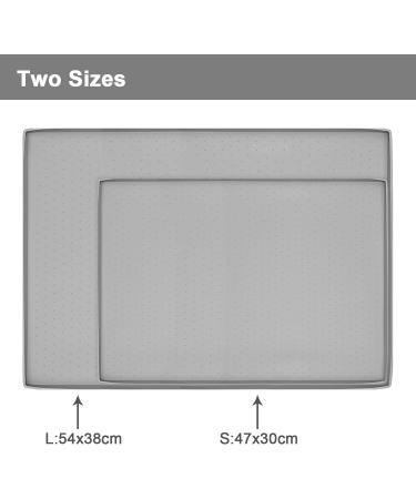 Moacc Slipproof & Waterproof Feed Mats for Dogs & Cats - 47x30cm Gray Point Pattern - Ideal Food Base Underlay - Buy Online on GoSupps.com