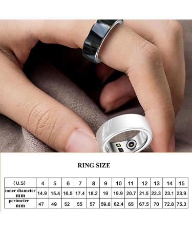 Smart Ceramic Ring Heart Rate and Blood Oxygen Detection Tracker Pedometer Exercise Mode Tracking Ring Sleep Health Detection with Charging Compartment Waterproof 7-Day Long Battery Life 12 - Buy Online on GoSupps.com