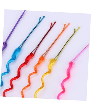 minkissy 3sets Hair Highlights Clip Colored Wigs Birthday Hair Clip Cosplay Hair Wig Fancy Dress Hair Clip Decorative Hairpin Braided Wigs Fake Wavy Hair Braid Wig Women's Ponytail To Weave - Buy Online on GoSupps.com